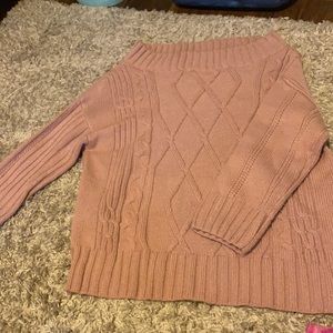 Cable knit slouchy sweater